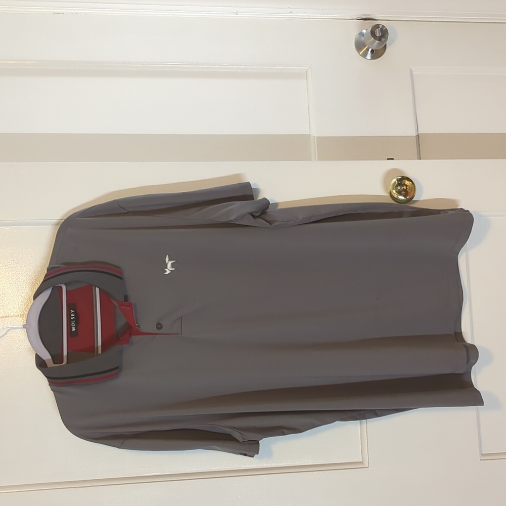Wolsey Men's Polo Red and Gray XXL